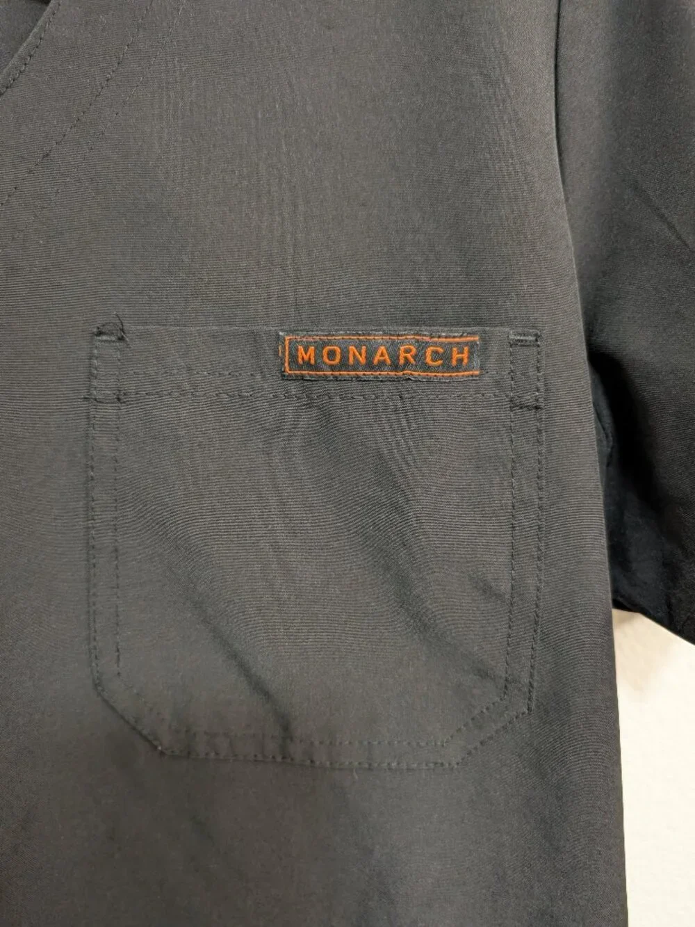 Monarch Women's Black Scrub Top Size M